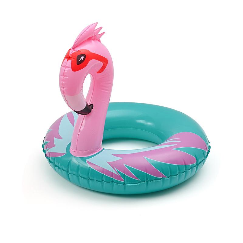 Summer Mermaid Inflatable Swimming Ring Thickened PVC Pool Float Mattress with Crown Floating Ring Seat Toys