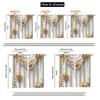 Set Of 2 Elegant Flat Gold Vintage Print Curtains Dining Room Bedroom Living Curtain With Rod Pocket Polyester Perfect For Great