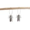 Retro Silver Color Cicada Dangle Hoop Earrings Necklace for Women Men Gothic Insect Dangle Earrings Boho Nature Bug Jewelry Sets