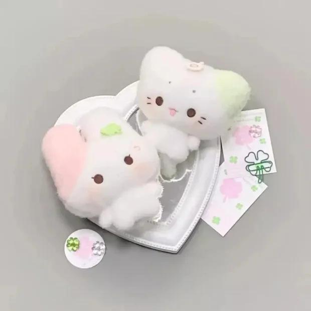 New Customer: Save 10 Yuan! Cute Fish Cake Kitten & Lucky Rabbit Plush Doll Set