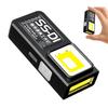 2Pcs/Set Mini LED Keychain Flashlight USB Rechargeable Work Light Waterproof Portable Torch For Camping Pocket Lamp