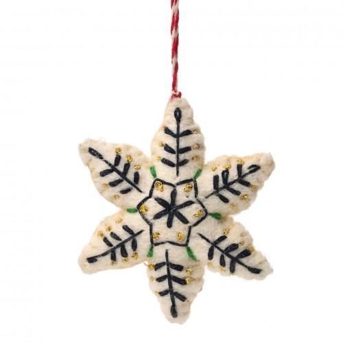 Sezónní dárková společnost. Plstěná hvězda závěsná dekorace