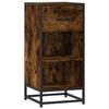 VidaXL Buffet chêne fumé 35,5x35x76 cm bois d'ingénierie et métal, armoire de rangement, meuble d'entrée, meuble d'appoint 848956