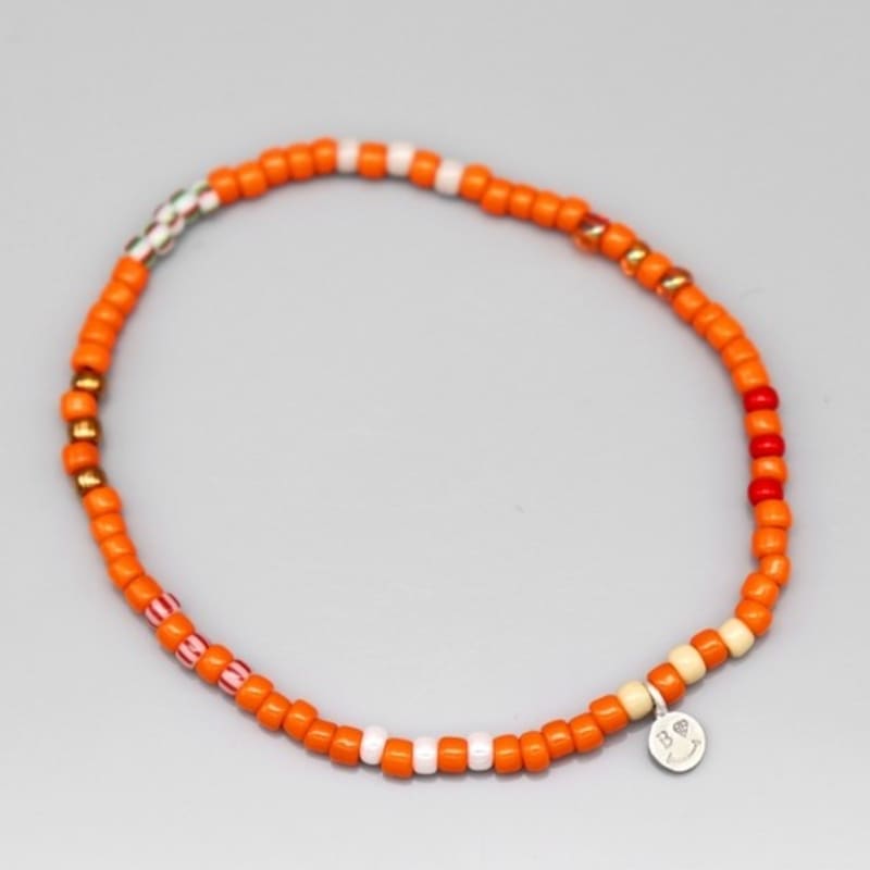 BONBEAU Solid and Pattern Color Mix Layered Bracelet Smile Mini Charm Color Mix Layered Bracelet