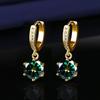 Elegante Mode Kwast Zesklauw Twee Karaat Imitatie Moissanite Oorbellen voor Vrouwen