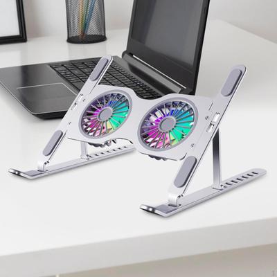 Suport pliabil pentru laptop Suport reglabil portabil cu 2 ventilatoare de răcire