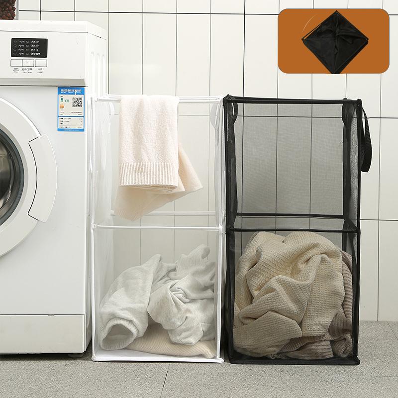 For Folding Laundry Basket Organizer For Dirty Clothes Bathroom Clothes Storage Bag Household Frame Bucket Sundries Storage