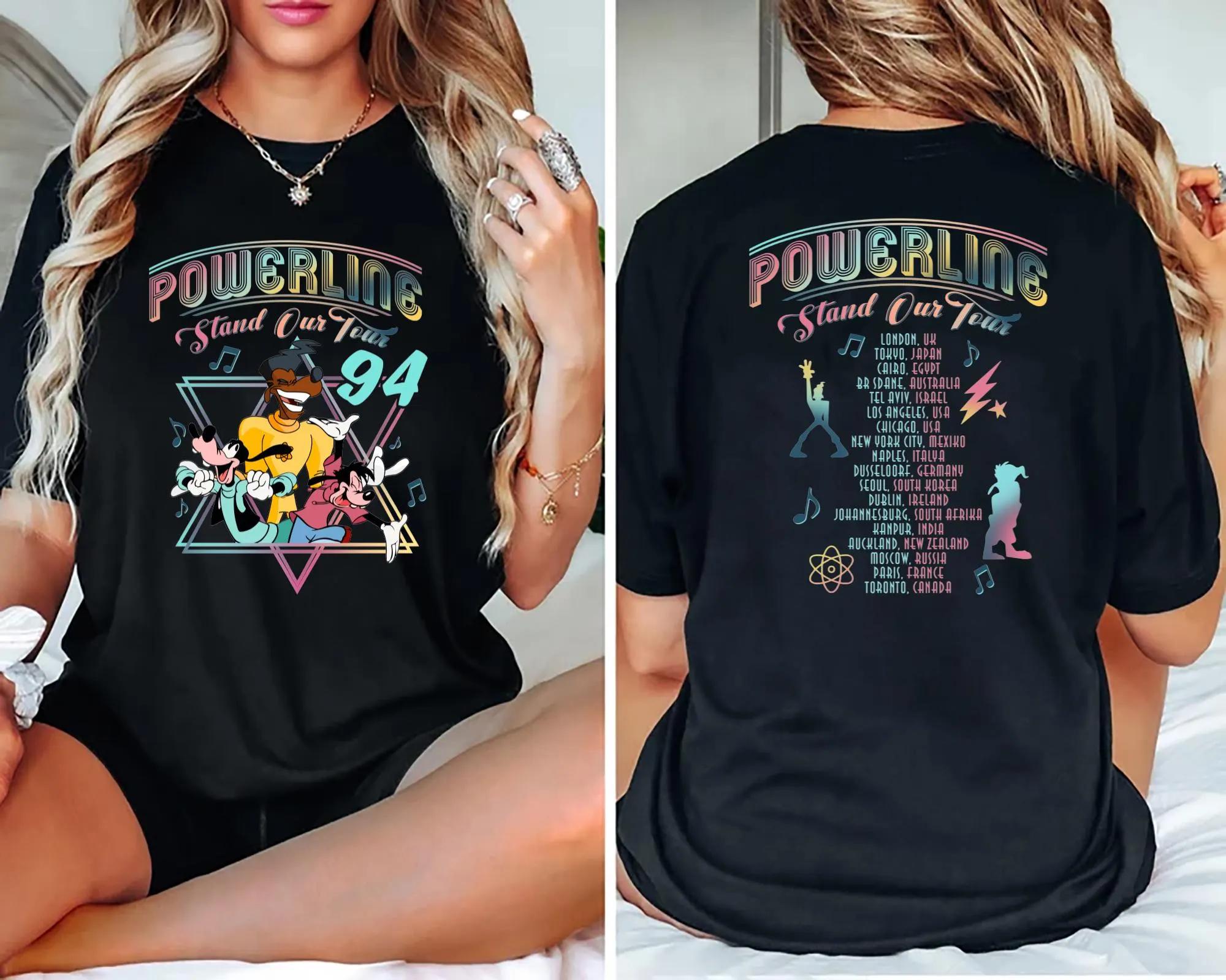 Retro 90s Goofy Movie Comfort Colors Shirt Max Goofy Roxanne Powerline Shirt Disney World Tour Shirt S