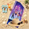 KPop Demon Hunters Print Beach Towel, Versatile Lightweight Absorbent Beach Towel for Pool Surf Yoga Bathroom, Perfect Birthday Holiday Gift