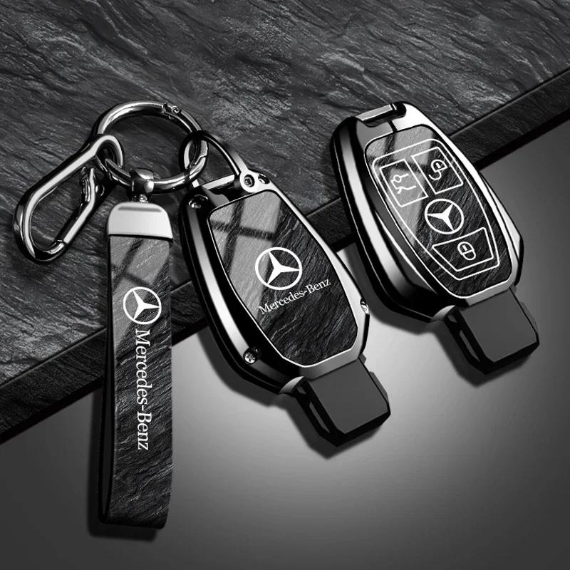 Car Sticker For Benz Zinc Alloy Car Key Protector Key Case Cover Shell For Mercedes Benz B C E Class GLS GLA GLK GLC CLA AMG W20