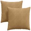 Sofa Cushions 2 Pieces Brown 60 X 60 Cm Cord Fabric