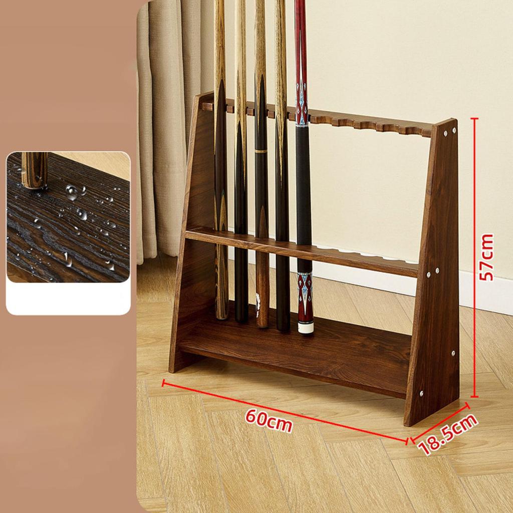 Pool Cue Rack for Hall Public Rod Display Vertical Gift for Player Pool Cue Stick Holder Organizer Rack Floor Stand Double Tiers
