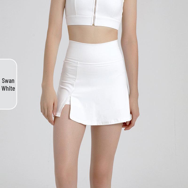 

Женская спортивная юбка-шорты с боковым разрезом: Двухкомпонентная юбка для йоги и тенниса, защищающая от просвечивания Large/8