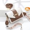 Simple women's bag, fashionable and versatile women's bag, double shoulder strap, shoulder bag, textured messenger bag.