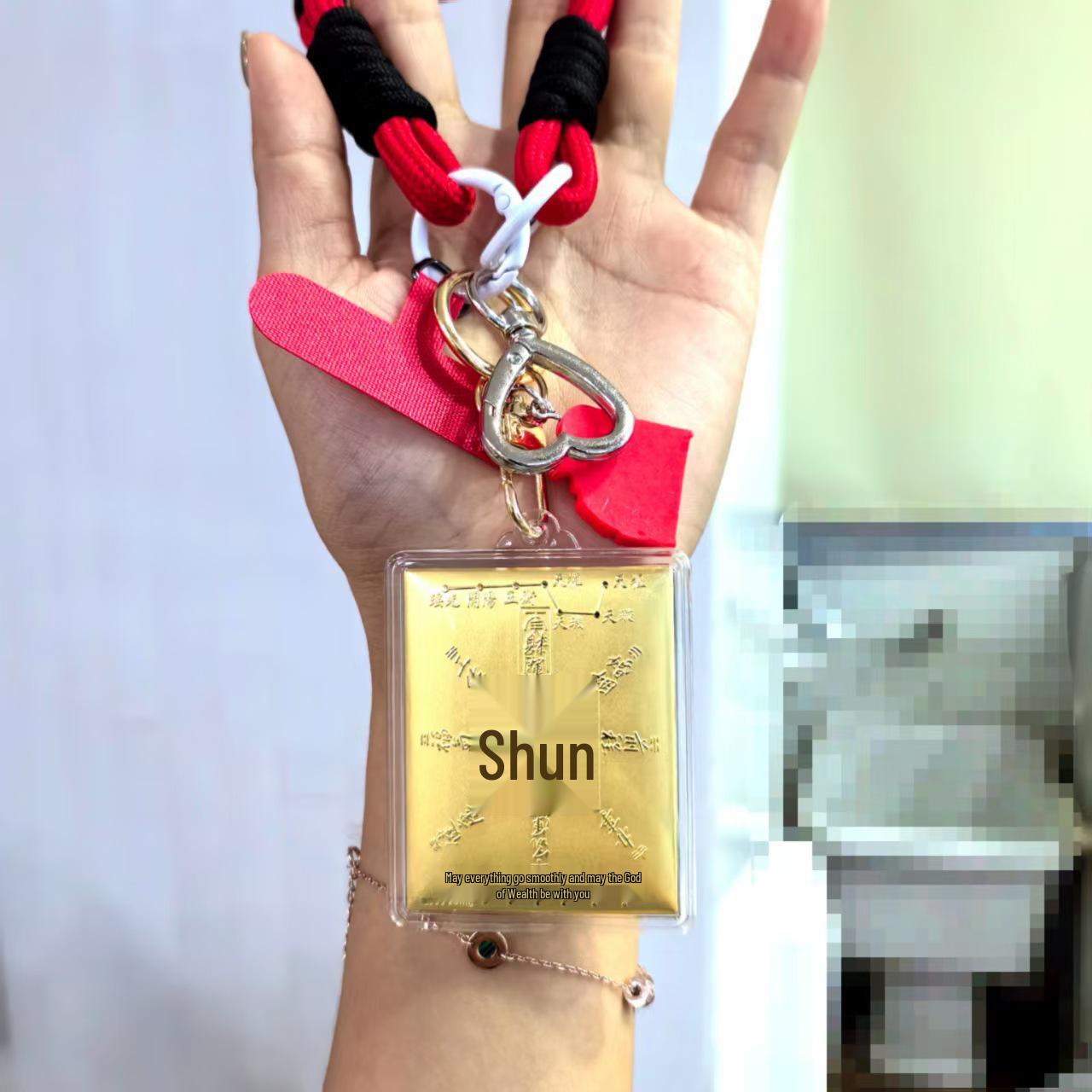 999 Pure Gold Prospering Wealth Mobile Charm Keychain