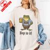 Oktoberfest Frog Shirt Cotton Short Sleeve Summer Casual Beer Tshirt Toad Holding Beer Bavarian Lederhosen Hop To It Apparel