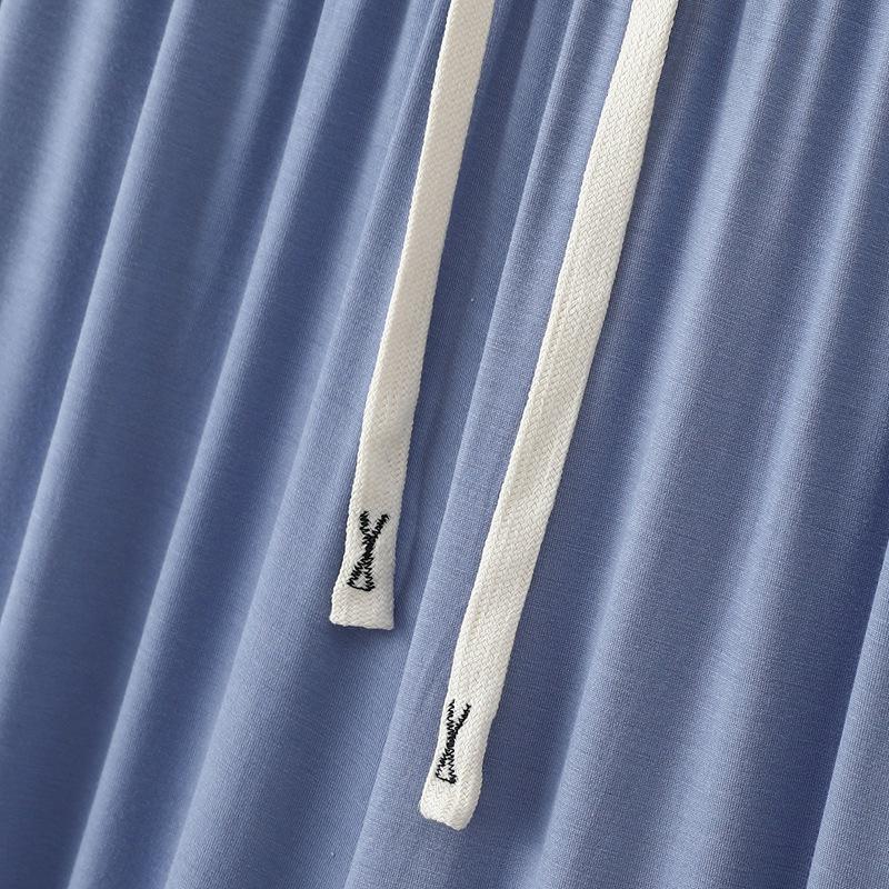 Women's Plus Size Wide-Leg Drawstring Pants with Pockets - Casual Spring/Summer Elastic Waist Trousers