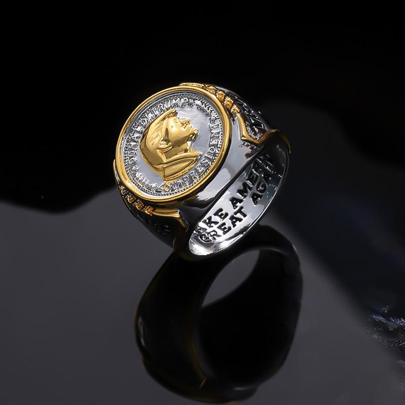  Geometric Zinc Alloy Rings Trendy Men's Fashion Rings, Electroplated, European American Style, Hip-Hop Accessories