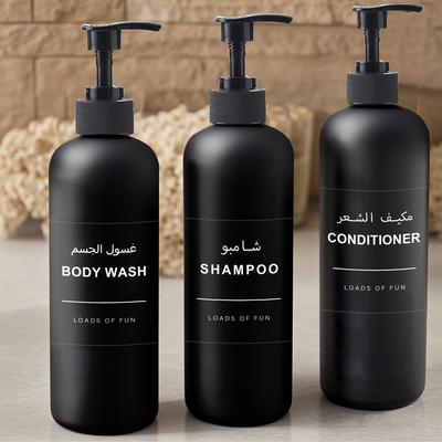 500ml Soap Dispenser with Bottle Holder Shower Gel Bottle Rack Wall Mounted Bathroom Shampoo Container with Tray
