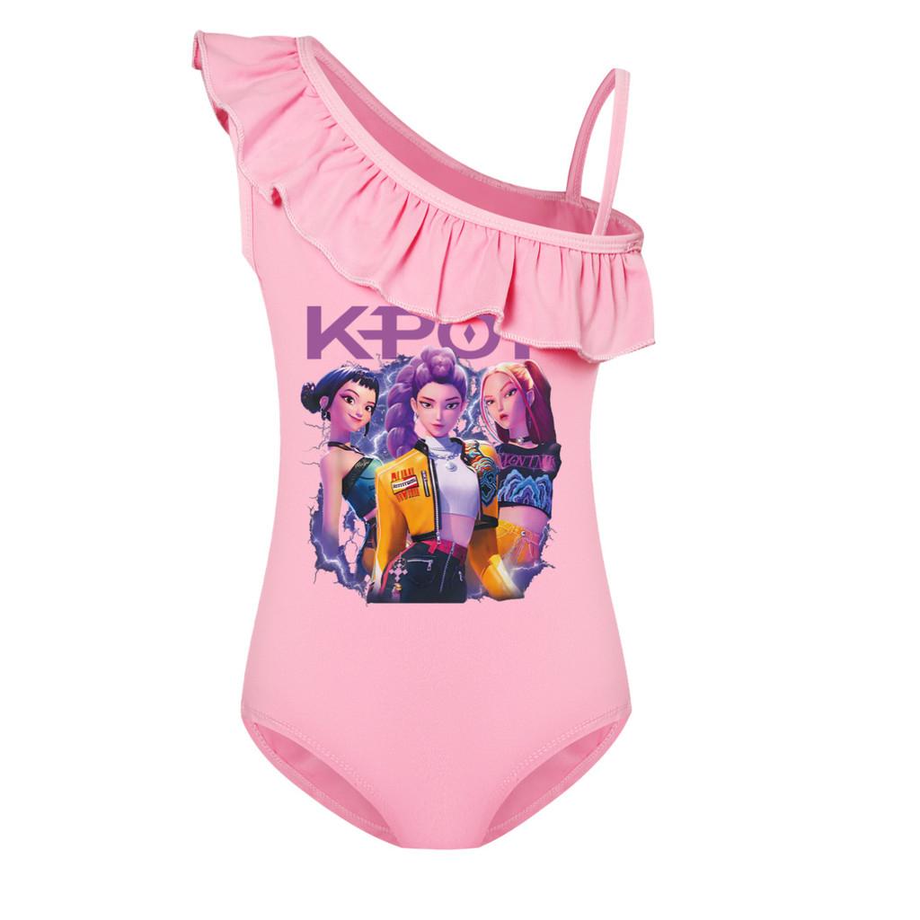Kids Girls Rumi Mira Zoey Print Swimsuit Swimming One-piece Bodysuit Swimwear