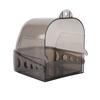 Plastic Thicken Gray Black Parrots Multifunction Activity Feeding Box Bird Cage Hanging Bathtub