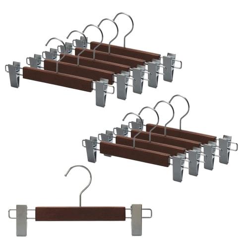 Tamatoshi Wooden Hanger Hooks, 360-Degree Rotating, Non-Slip, for Pants, Trousers, Slacks, and Skirts, Made of Natural, High-Quality Wood, Stylish, St