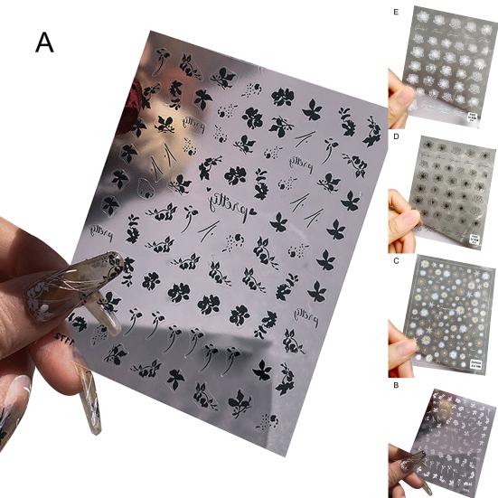 Delicate Manicure Sticker Soft Texture 5 Styles Stain-resistant