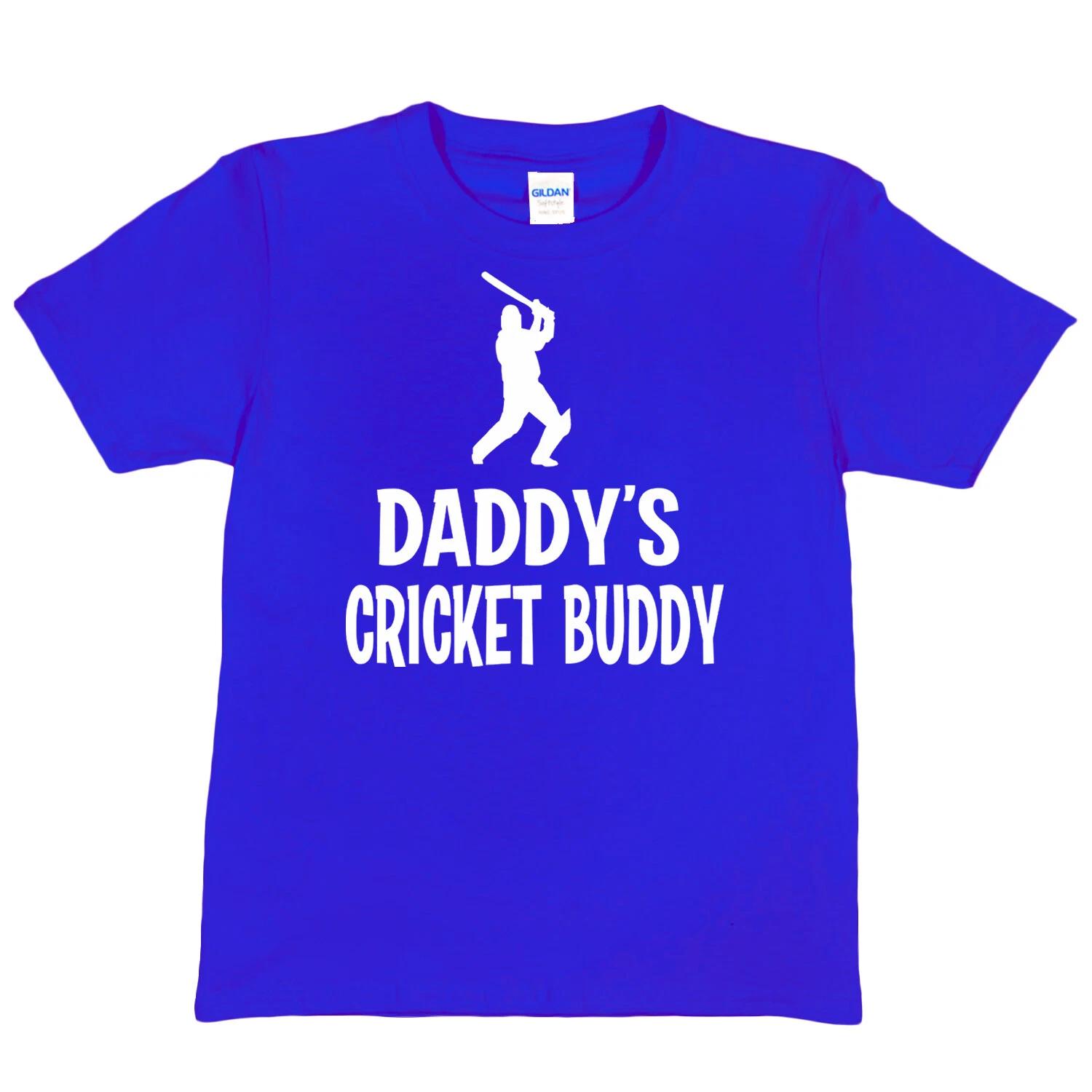 

Daddy s Cricket Buddy Funny T-shirt Boys Present Birthday Tee Gift 4XL