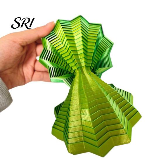 Spiral Visual Illusion Toy 3D Printed Fractal Fidget Star Stress Anxiety Relief Expanded Sensory Whirling Expandable Decompression Desk Accessory