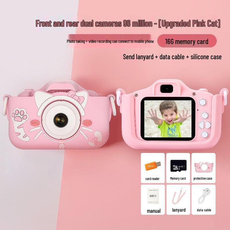 Ultra HD Dual Lens Children's Cartoon Camera - Photo & Video Toy Gift for Boys & Girls
