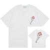 Men Women Streetwear Short Sleeve T-Shirt With Geometric Letter Print Loose Fit Cotton Tee Casual
