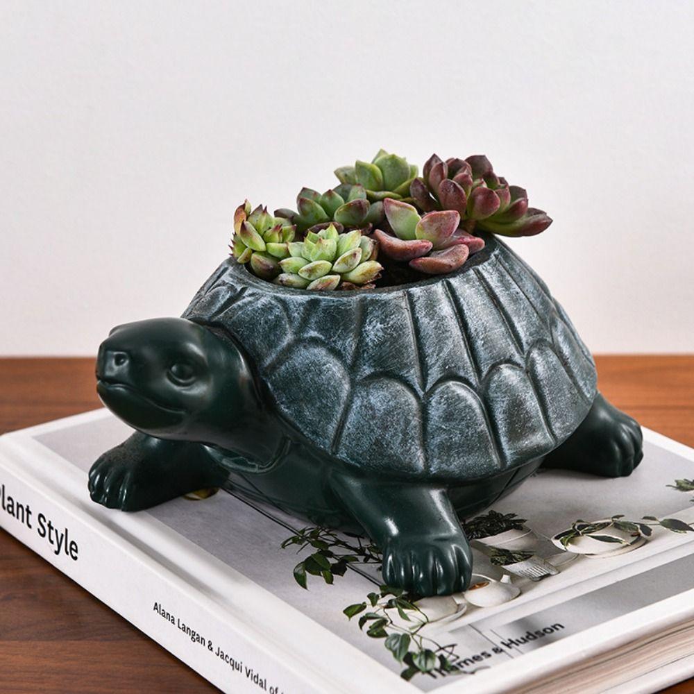 Handicraft Turtle Flowerpot Creative Hydroponic Flower Holder  Aromatherapy Bottle