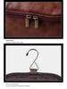 Herren Unisex Minimalistische PU-Leder Wasserdichte Handliche Waschtasche mit Haken