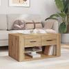 Artisan Oak Coffee Table 80 X 50 X 40 Cm Engineered Wood