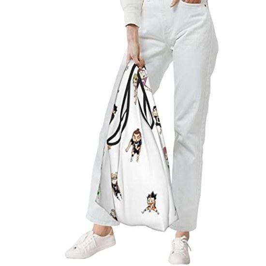 HTSW Eco Bag Stylish Haikyuu Foldable Tote Compact Cute Large Capacity Durable Waterproof