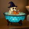 Cute 2025 Ghost LED Lamp for Bubble Bath, USB Halloween Mood Lighting for Bathroom
