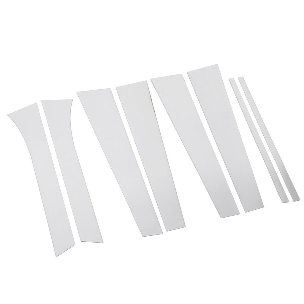 8 stücke Säule Post Trim Hohe Festigkeit PC Spiegel Oberfläche Stil Chrom Tür Fenster Säule Abdeckung Aufkleber