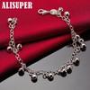 925 Sterling Silver Bells Bead Bracelet Jewelry