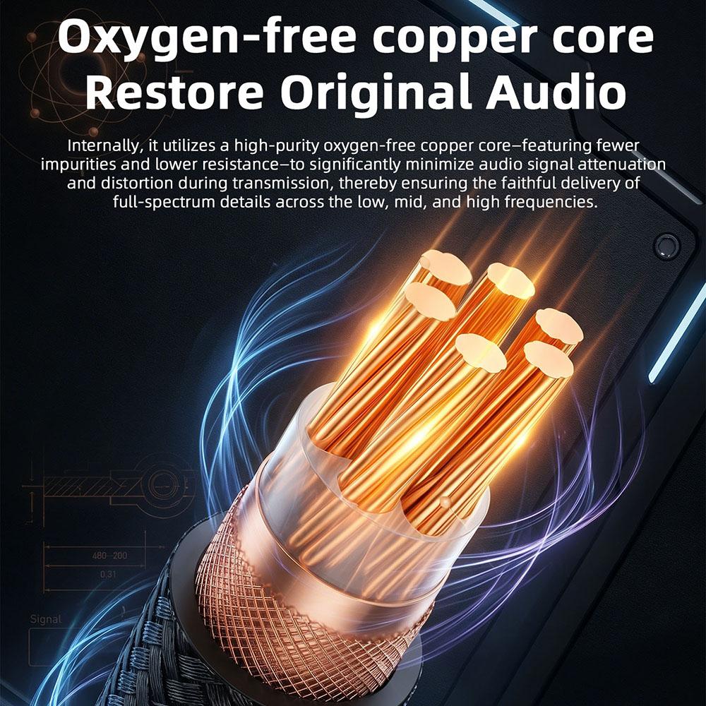 KEYSION HIFI OFC 3.5mm to 2RCA Audio Cable Gold Plated Plug Male to Male Stereo Aux Cord Y Splitter for Speaker Decoder Amplifier