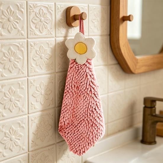 Hand Towels with Hanging Loop Super Soft Quick-Dry Absorbent Hand Towels for Kitchen Bathroom Office Gym Multi-Use Decorative And Hygienic Cleaning
