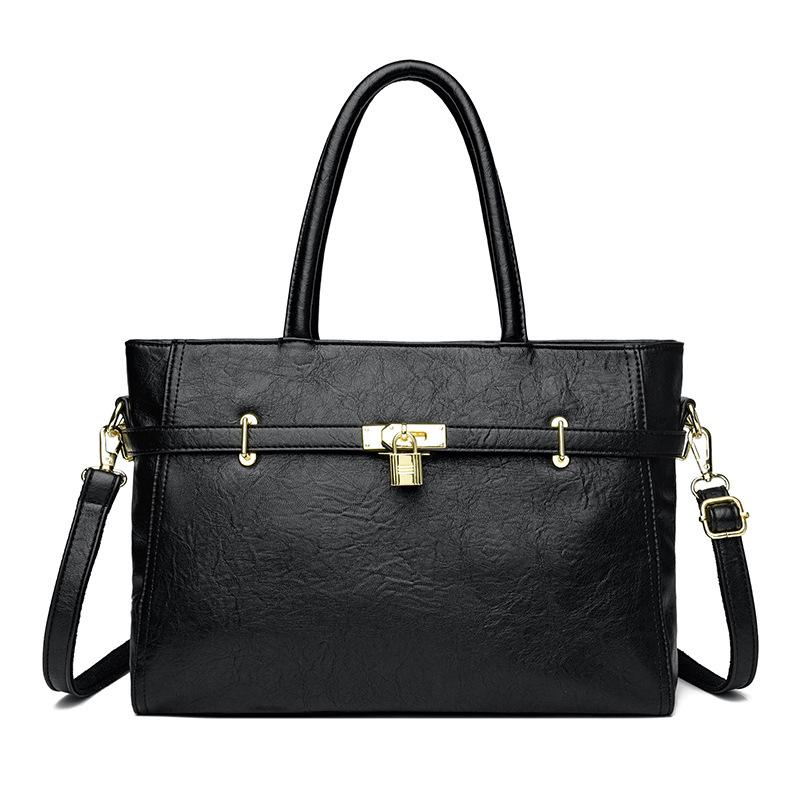 Bolsa Fashion para Deslocamento - Sofisticada Bolsa Tote Retrô para Deslocamento - Bolsa de Ombro Casual de Grande Capacidade