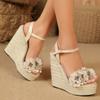 Fashion 14cm Women's Sandals Sexy New Fashion Simple Wedge Heel Waterproof Table Car Sandals