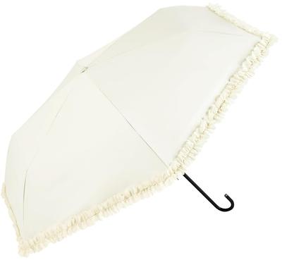 Weil Faltbarer Sonnen- und Regenschirm UV-Licht PU Hitze Schirm, Schirm, Damen, Schutz, Blockierend, Gerüscht, Geschnitten, Mini, Weiß, B-095657