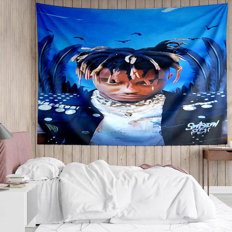 Juice WRLD Tapestry for Bedroom Aesthetic Classroom Tapestries Wall Hanging for Living Room Dorm Office,Ideal Creative Gift