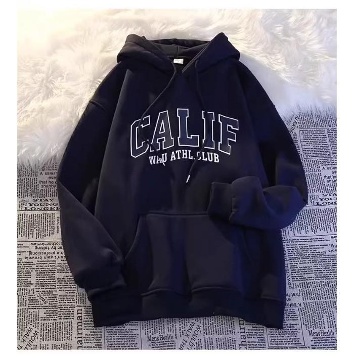 Fleece new letter printing hooded sweater men's and women's Korean version loose and thin wholesale