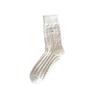 Female Autumn and Winter Thickened Warm Everything with Delicate Cloth Label Bowknot Floor Tube Stack Socks