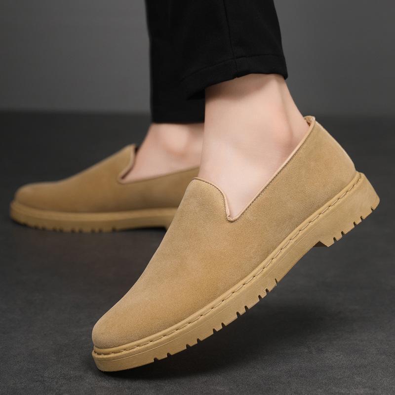 

High-end men s new soft leather men s formal leather shoes black business British style casual comfortable breathable high-end sense 44