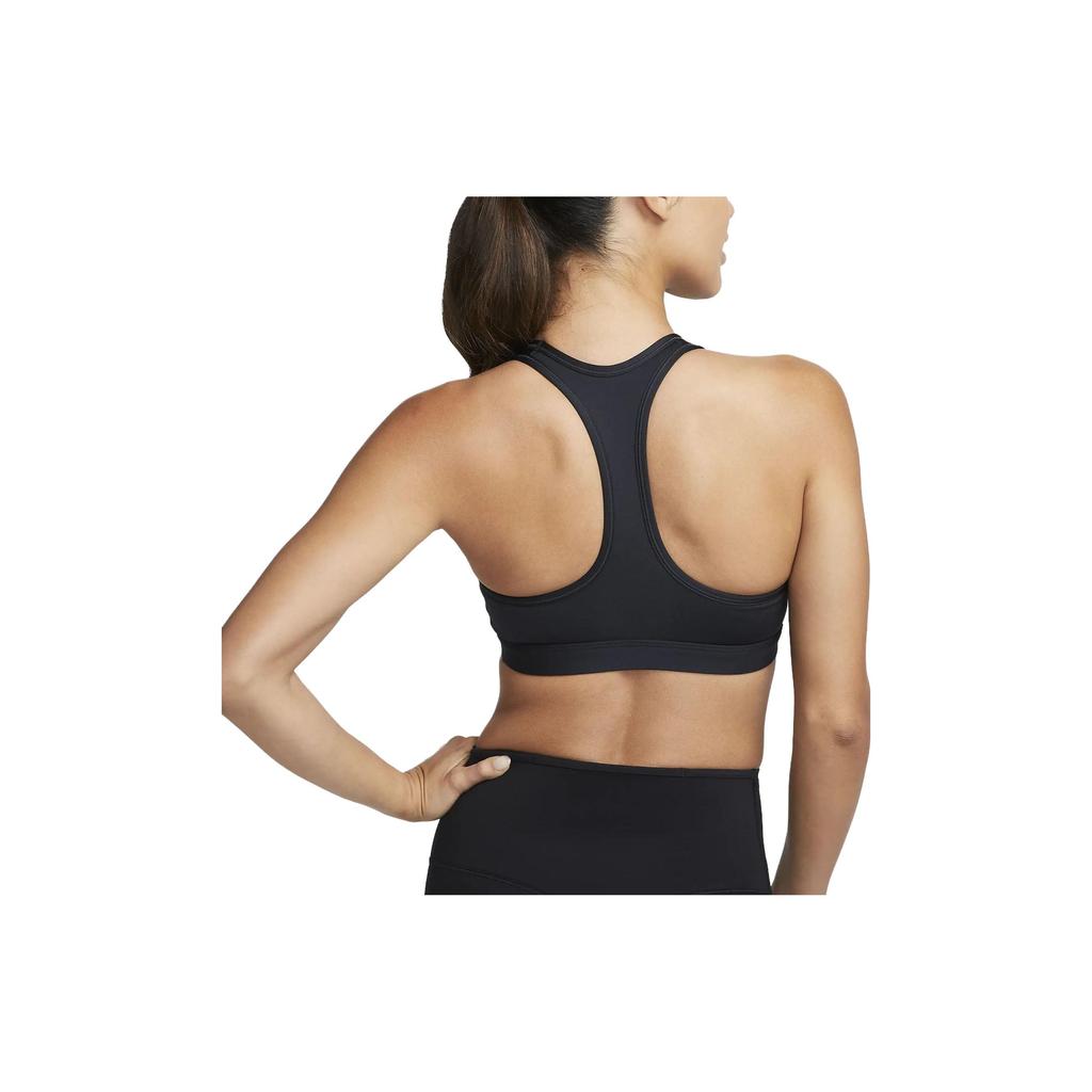 Nike Swoosh Logo French Cut Supportive Sports Bra Women Underwear Black DX6822-010