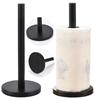 Stainless Steel Free Standing Paper Roll Holder Stand Paper Towel Holder Kitchen Roll Holder for Kitchen Bathroom Countertop