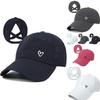 Embroidered Heart Casual Baseball Cap With Curved Brim And Sunshade For Daily Activities